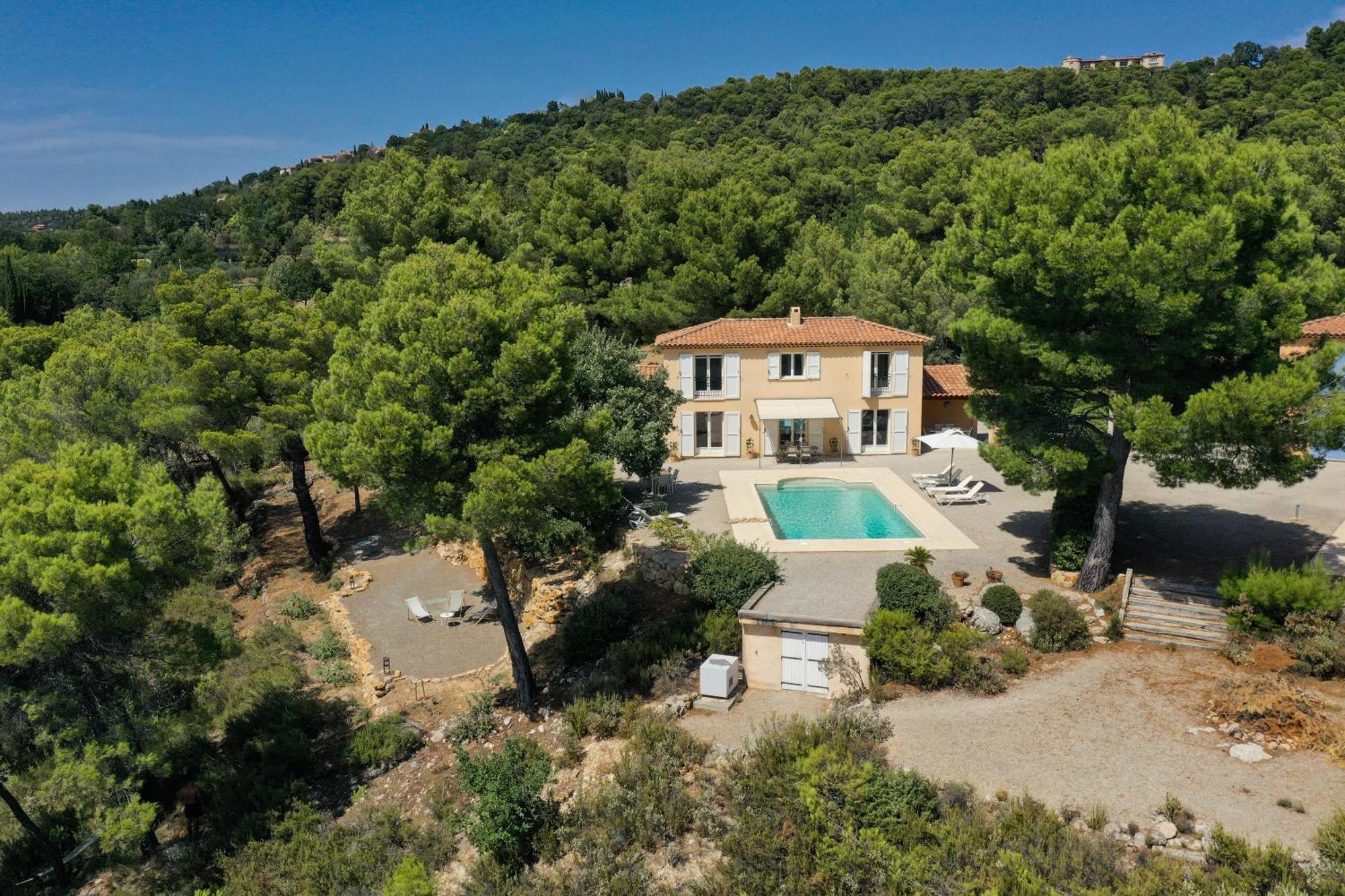 Villa "Le Sortilege" Vue Panoramique Et Piscine Tourtour Exterior photo