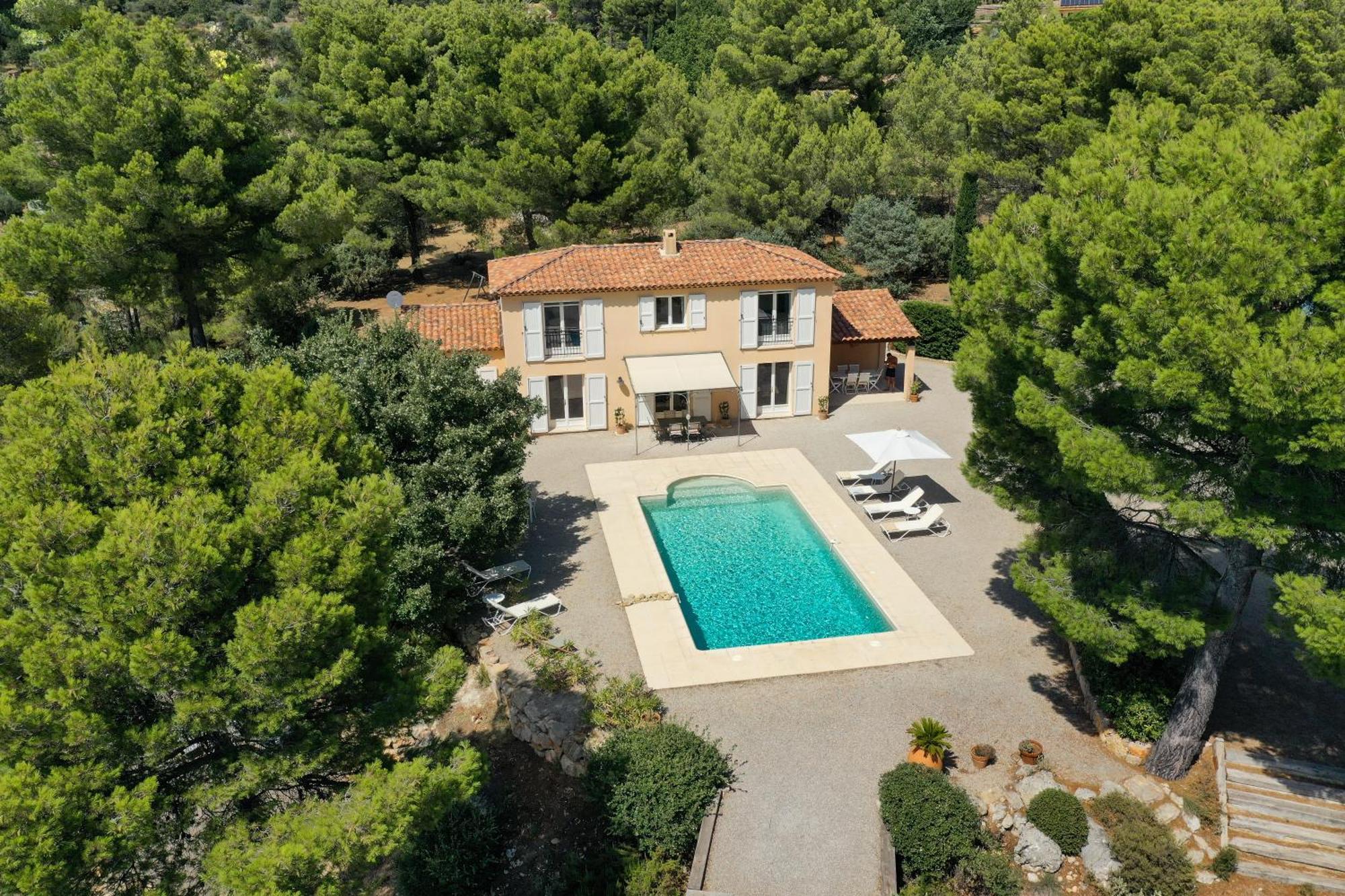 Villa "Le Sortilege" Vue Panoramique Et Piscine Tourtour Exterior photo