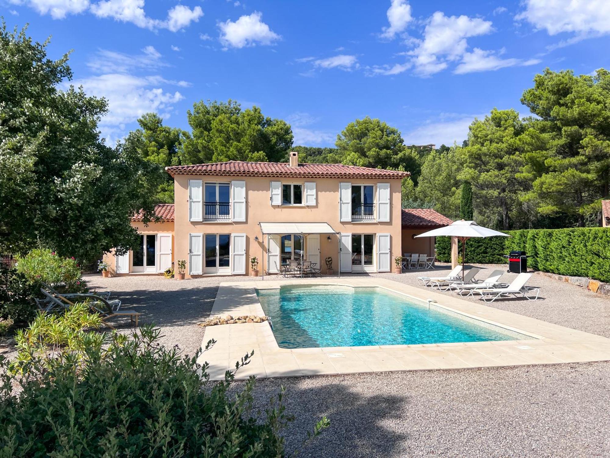 Villa "Le Sortilege" Vue Panoramique Et Piscine Tourtour Exterior photo